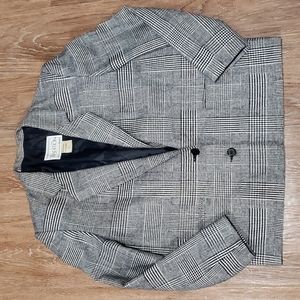 (8P) Tradition Sears Wool Blend Padded Shoulder Blazer Made in Canada Office